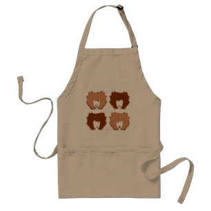 FOUR MOODS in TAN and BROWN Standard Apron