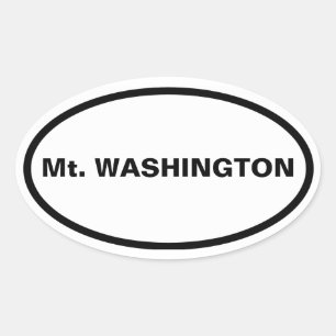 FOUR Mt. Washington Oval Sticker