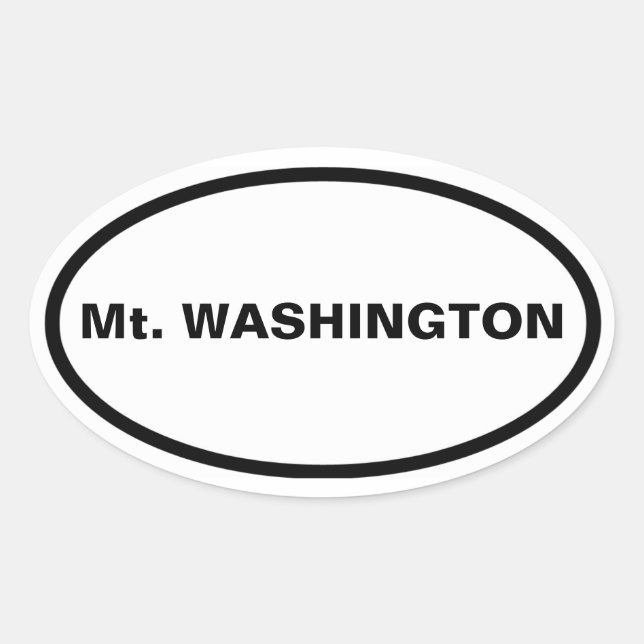 FOUR Mt. Washington Oval Sticker (Front)