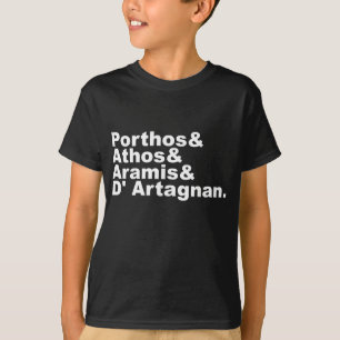 Four Musketeers - Porthos Athos Aramis D'Artagnan T-Shirt