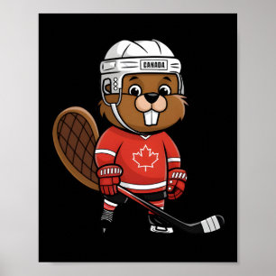 Four Nations Ttle Glol Face-off Canadian Beaver Ho Poster