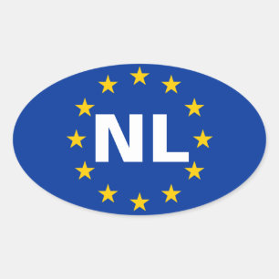 FOUR Netherlands "NL" Oval Sticker