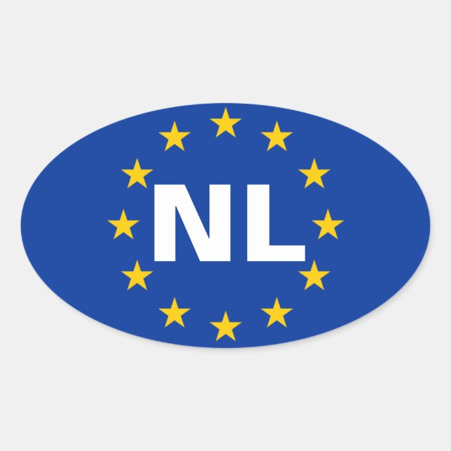FOUR Netherlands "NL" Oval Sticker (Front)