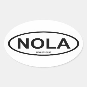 FOUR New Orleans "NOLA" Oval Sticker