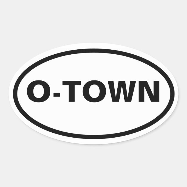 FOUR Oakland "O-town" Oval Sticker (Front)