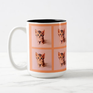Four of a Kind Kitten Cuteness Two-Tone Coffee Mug