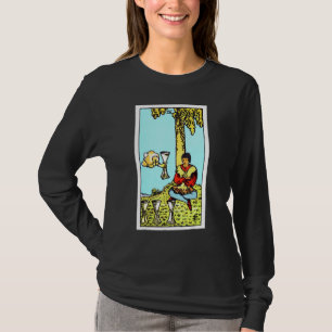 Four Of Cups Vintage Tarot Card Original Rider Wa T-Shirt