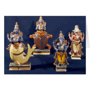 Four of the incarnations of Vishnu