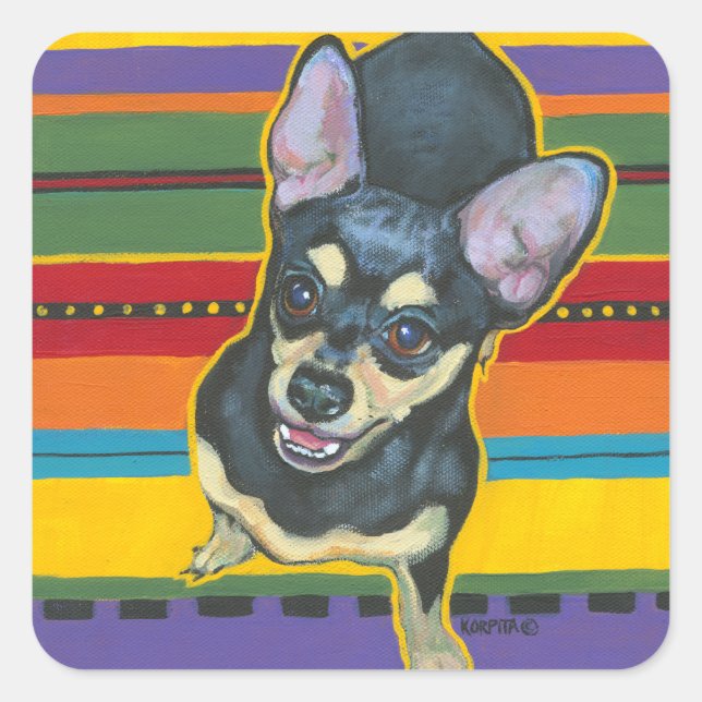 Four on the Floor on a Serape Square Sticker (Front)