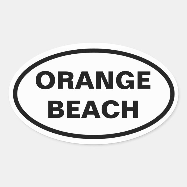 FOUR Orange Beach, Alabama Oval Sticker (Front)