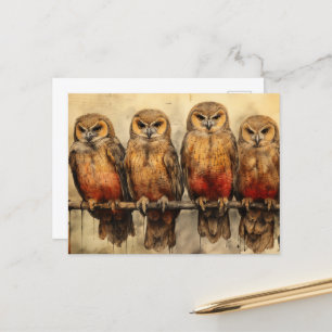 Four Owls Postcard