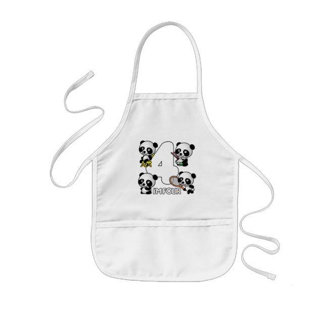FOUR PANDAS apron (Front)