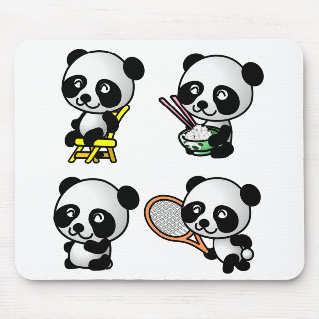 FOUR PANDAS mousepad (Front)