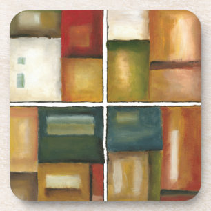 Four Panelled Painting by Jennifer Goldberger Coaster