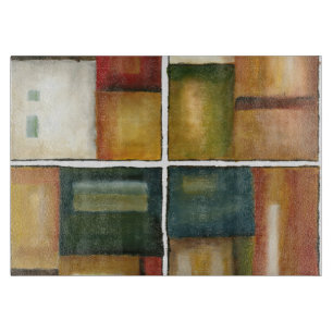Four Panelled Painting by Jennifer Goldberger Cutting Board