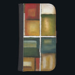 Four Panelled Painting by Jennifer Goldberger Samsung S4 Wallet Case<br><div class="desc">Give the gift of four paintings in one with this piece by Jennifer Goldberger. This panelled painting exudes warmth thanks to the colours used and the simple variety of the subtle changes. A great piece to hang on your wall!</div>