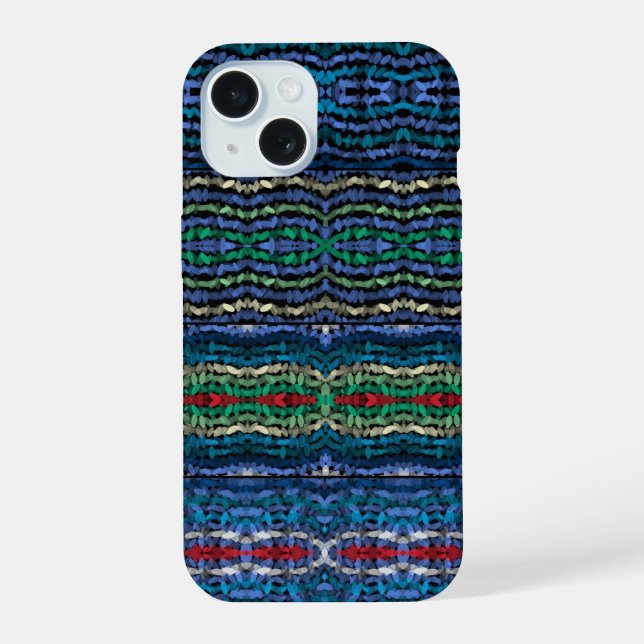 Four Part Harmony Translucent Alternating Shapes  iPhone 15 Case (Back)
