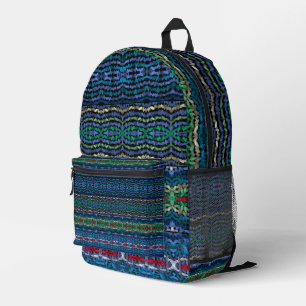 Four Part Harmony Translucent Alternating Shapes  Printed Backpack