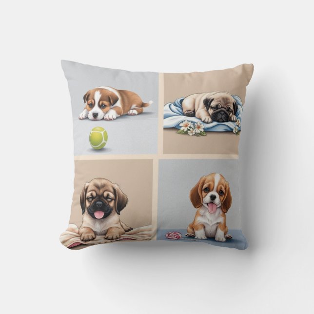 Four Paws, Four Stories Cushion (Front)