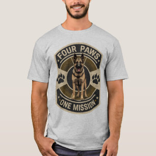 Four Paws One Mission K9 Working Dog T-Shirt