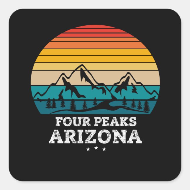 FOUR PEAKS Arizona Square Sticker (Front)