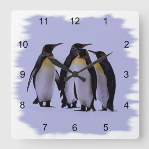 Four Penguins Wall Clock