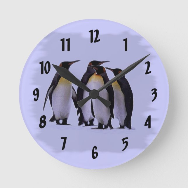 Four Penguins Wall Clock (Front)