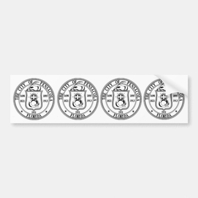 FOUR Pensacola Seal Bumper Sticker (Front)