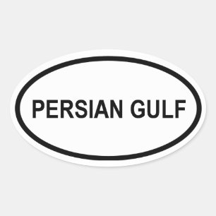 FOUR "Persian Gulf" Oval Sticker