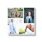 Four Photo Collage Canvas with Custom Text