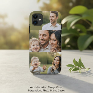 Four Photo Collage Personalised Family Picture  iPhone 11 Case