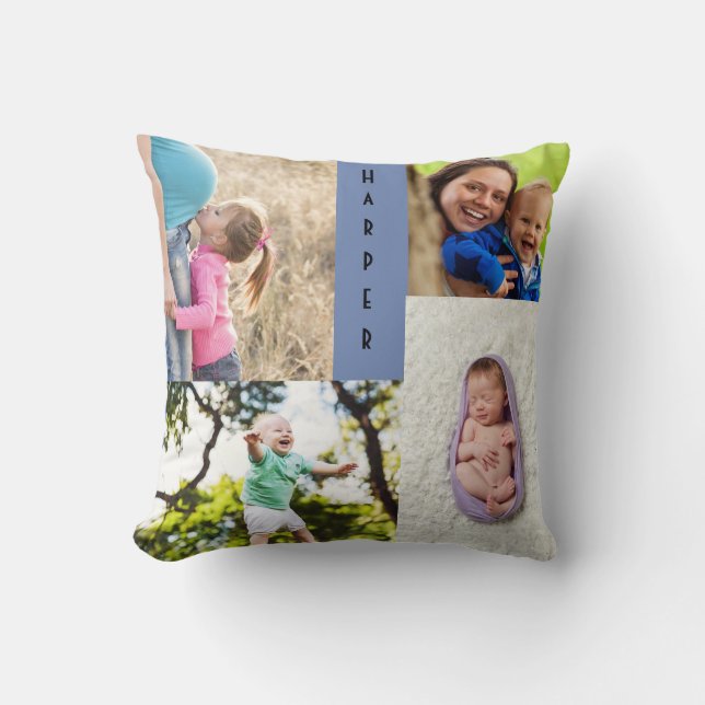 Four Photo Personalised Grandparent Cushion (Front)