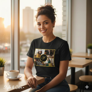 Four Photo Personalized Monogram Custom Tri-Blend Shirt