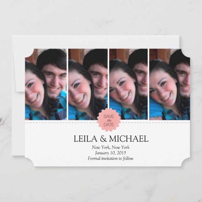 four photoframes save the date (Front)