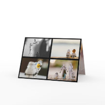 Four Photos black border Christmas Family