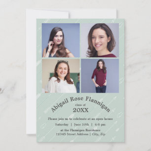 Four Photos Collage Arrows - Grad Announcement