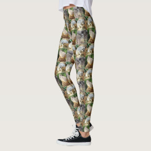 Four Picture Meerkat Pattern Photo Collage, Leggings