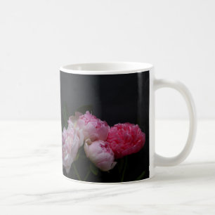 Four pink peonies coffee mug