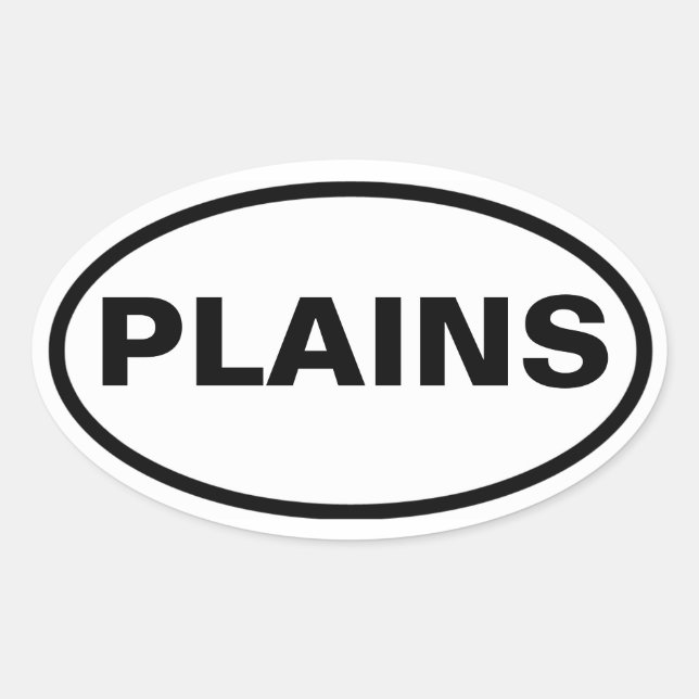 FOUR Plains, Georgia Oval Sticker (Front)