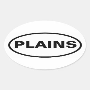 FOUR Plains, Georgia Oval Sticker