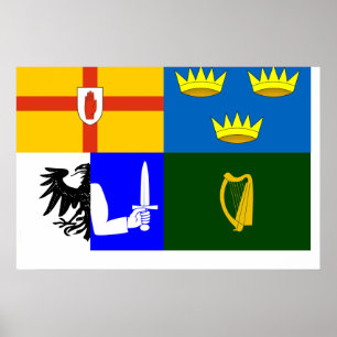 Four Provinces, Ireland flag Poster