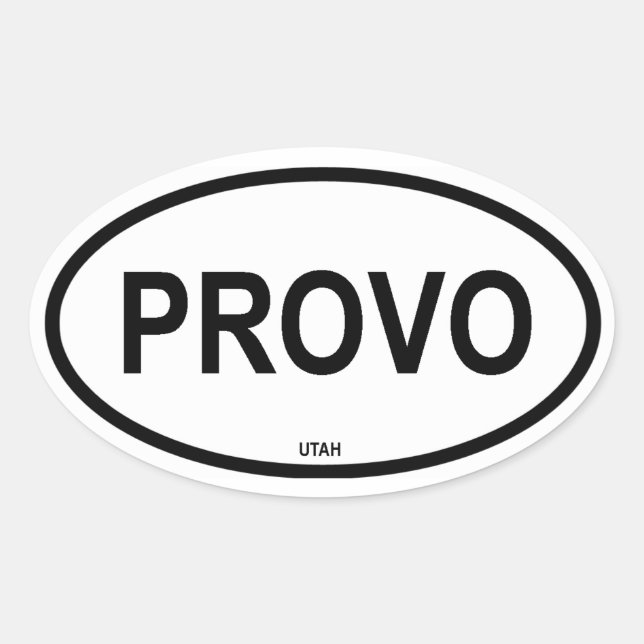 FOUR Provo, Utah Oval Sticker (Front)