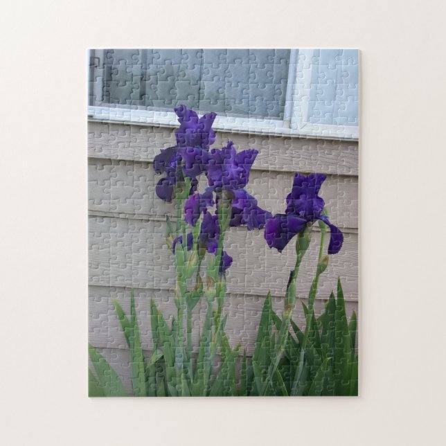 Four Purple Irises Jigsaw Puzzle (Vertical)