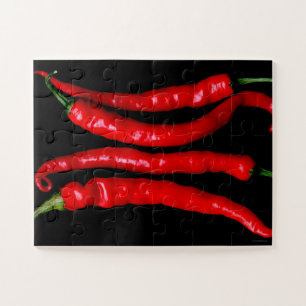Four Red Chilies 11x14 30pc jpcnm Jigsaw Puzzle