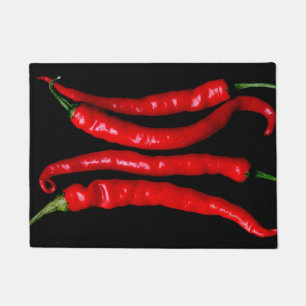 Four Red Chilies dmcnm Doormat