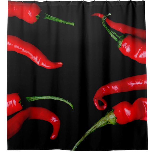 Four Red Chilies sccnm Shower Curtain (Front)