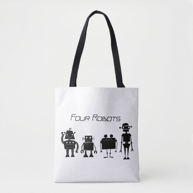 Four Robots Tote Bag (Front)