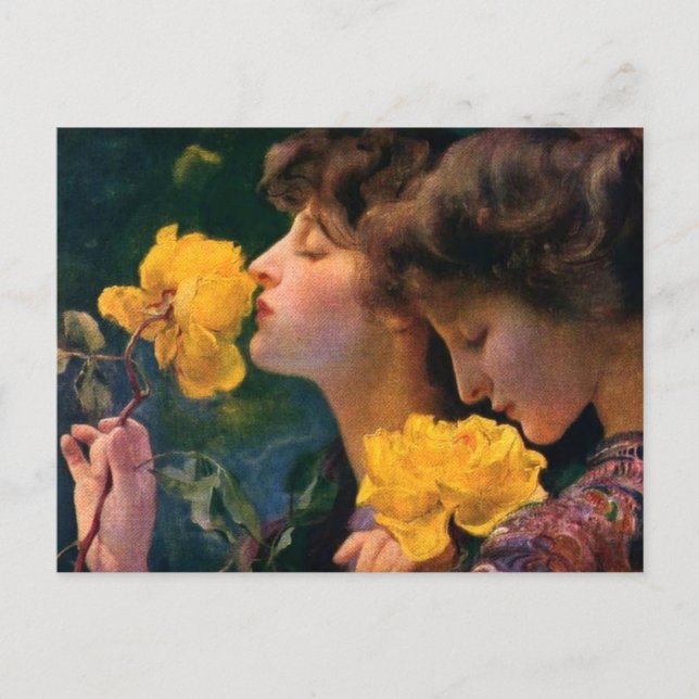 Four Roses by Franz Dvorak Postcard (Front)