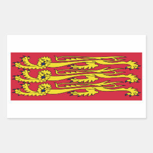 FOUR Royal Banner of England Rectangular Sticker