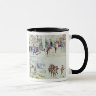 Four scenes from the Boer War, from a sketchbook, Mug